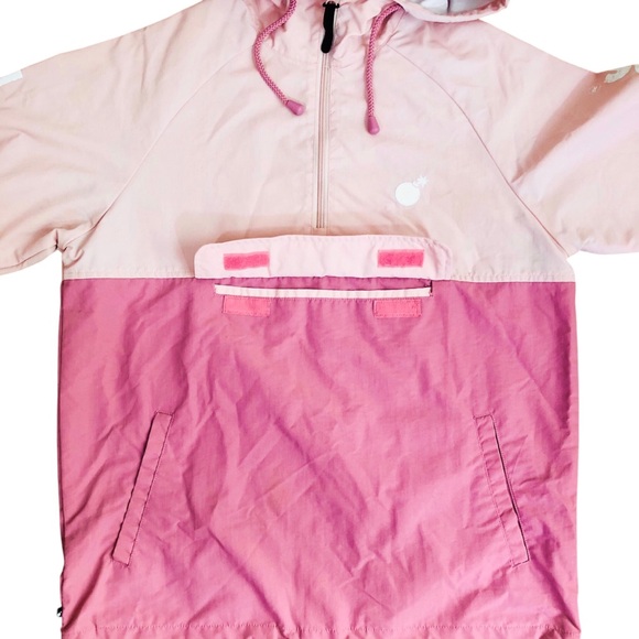 The Hundreds Dell 2 Anorak Jacket Windbreaker Nylon Pink Streetwear Size Medium - Picture 11 of 15